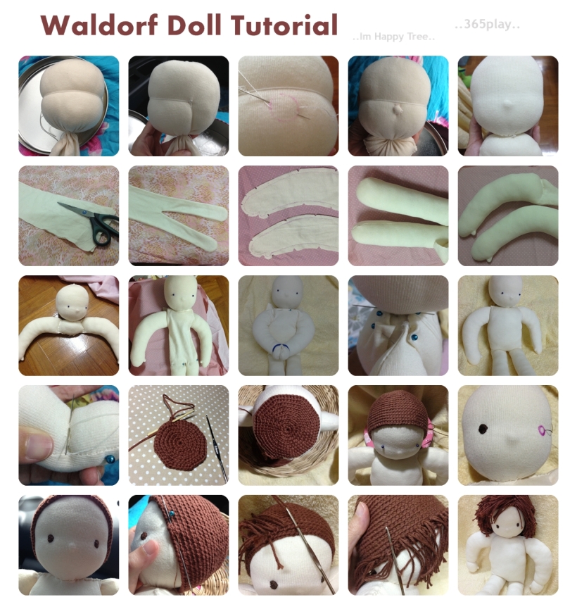 Waldorf Doll Tutorial, How to make waldorf doll,